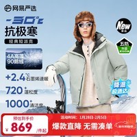 网易严选中国大鹅x燕云联名款地表强温90白鹅绒短款派克羽绒服-30℃抗寒 A款25秋冬-银川蓝 2XL