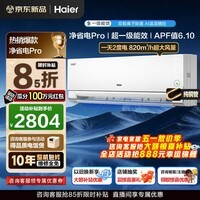 海尔空调净省电Pro1.5匹强劲冷暖新一级能效节能变频家用挂机 壁挂式离子除菌 全屋智联双排铜管蒸发器 1.5匹 一级能效超省电+双风口+双极离子除菌