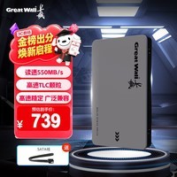 长城(Great Wall)1TB SSD固态硬盘 SATA3.0接口 读速550MB/S台式机/笔记本通用 GW560系列