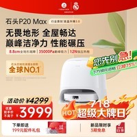 石头(roborock)扫地机器人扫拖一体 P20 Max扫拖洗烘一体机 自动集尘热水洗拖布擦地拖地 A2950RR