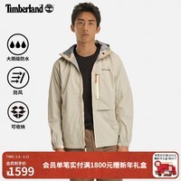 添柏岚(Timberland)官方男装冲锋衣外套户外大雨级防水可收纳|A41TF A41TFEFL/浅棕色 L