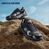 斯凯奇男鞋黑武士户外运动鞋厚底老爹鞋轻便减震休闲鞋 894272-BBK 7.5