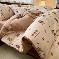 AIDLIA类100%全棉磨毛四件套印花单双人四件套 A运动萌宝 1.5/1.8m床 床单款 被套200*230cm