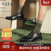 他她(TATA)男士商务鞋正装真皮皮鞋婚鞋新郎鞋春季新款TCK02AM5 黑色 41