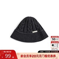 Champion冠军针织帽渔夫帽女冬季潮牌美式情侣款男冷帽 深灰 均码