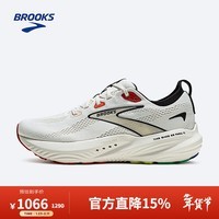 布鲁克斯（BROOKS）x JZD男子Glycerin甘油22缓震跑鞋 椰奶色/沙白/黑色 42.5