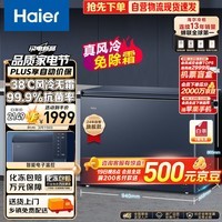 海尔(Haier)201L单温小冰箱冰柜小型家用小冰柜冷冻冷柜藏转换冷柜真风冷无霜一级能效BC/BD-201WGHED