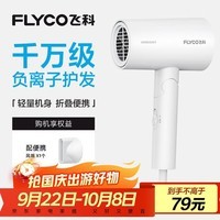 飞科负离子电吹风机家用便携出游速干冷热风大功率吹风筒FH6276