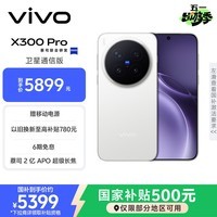 vivo X300 Pro 卫星通信版 12GB+512GB 简单白 蔡司2亿APO超级长焦 蓝图影像双芯 拍照 AI手机