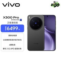 vivo X300 Pro 卫星通信版 16GB+512GB 纯粹黑 蔡司2亿APO超级长焦 蓝图影像双芯 拍照 AI手机
