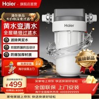 海尔新款大白瓶前置过滤器家用全屋管道入户自来水过滤大通量净水器通用滤芯上门安装 大白瓶P01【微米精滤芯PP】
