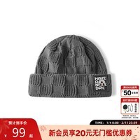 Champion冠军秋季新款针织帽 保暖幸运帽冬男女情侣冷帽 深灰 均码