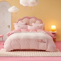 水星家纺【清仓秒杀】牛奶绒三/四件套 卡通儿童加厚A类床单被套枕套学生 【婴幼儿A类&不易静电】暖心美乐蒂 适用1.2米床 床单款 （被套150*210cm）