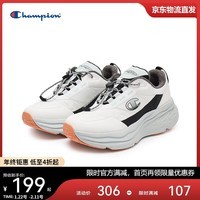 Champion美国冠军跑鞋女男 厚底复古运动休闲川岩鞋跑鞋 24FWR16 黑白 37 