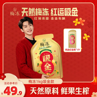 溜溜梅1kg梅冻红运吸金果冻休闲解馋限定送礼零食大礼包 1kg吸金梅冻大礼包（金包壳）