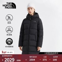 北面（The North Face）羽绒服女600蓬鹅绒防泼溅户外长款保暖【经典款】25秋冬上新|8GKR JK3/宇宙黑 M /160