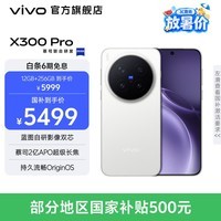 vivo X300 Pro 卫星通信 蔡司2亿APO超级长焦 蓝图自研影像双芯 持久流畅OriginOS 6 直屏拍照手机 简单白 12GB+256GB 卫星通信版本