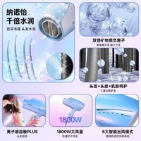 松下(Panasonic)人鱼姬负离子电吹风机筒高速大功率家用速干纳诺怡护发送女友闺蜜礼物EH-NA98QV