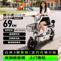 驰小虎电动自行车 【京东联合定制】吉祥虎新国标电动车电动自行车48V20Ah电池长续航成人电瓶车代步车绿