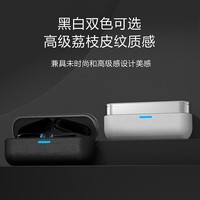 千飒K29 蓝牙无线耳机简约时尚高级荔枝皮纹质感无线蓝牙耳机 黑色