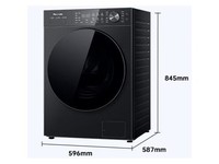 松下(Panasonic)白月光5.0Ultra黑色 滚筒洗衣机 10KG大容量 全自动洗衣机 专业除毛洗 量子银除菌 XQG100-82P1