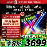 Vidda 发现X 2026款 65英寸 300Hz超高刷 墨晶屏 QD-Mini LED 液晶电视 以旧换新国家补贴 65VX5Q 65英寸
