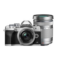 奥林巴斯（OLYMPUS）E-M10 MarkIV 微单相机 银色 EM10四代 时尚复古数码照相机（14-42mm 银 & 40-150mm 银）双镜头 
