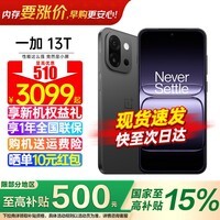 一加【国家补贴立减15%】一加 13T 手机 一加13 t  性能小直屏 骁龙8至尊版 冰川电池 AI 5G游戏手机 云墨黑 16+256GB 官方标配【全国联保】