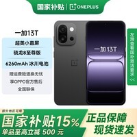 一加 13T 国家补贴 性能超强小直屏 骁龙 8 至尊版 冰川电池 AI 5G游戏oppo手机 云墨黑 12GB+256GB 官方标配【全国联保】
