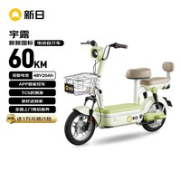 新日（Sunra）电动自行车 北京版本新新国标电动车宇露48V20AH长续航踏板两轮电动自行车  竹竹绿