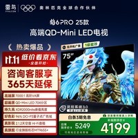 FFALCON雷鸟电视 75鹤6 PRO 25款（PLUS版） 75英寸 QD-MiniLED 高阶VA 家电国家补贴电视75S595C Pro