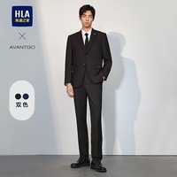 海澜之家（HLA）西服套装男轻商务经典系列儒雅绅士大码西服男HTXAW3Y001A 黑色02 XXS 160/80A 推荐90~102斤
