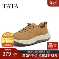 他她（TATA）2026春舒适百搭休闲男鞋新款OGA01AM6 棕色 41