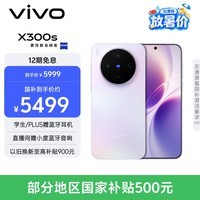 vivo X300s 16GB+512GB 梦核紫 蔡司2亿超级主摄 蔡司APO超级长焦 144Hz蔡司大师色彩屏 拍照 AI手机