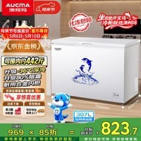 澳柯玛（AUCMA）307升单温冷柜家用减霜大冰柜 冷藏柜冷冻柜转换卧式冰箱雪糕柜一级能效 BC/BD-307HNE 以旧换新
