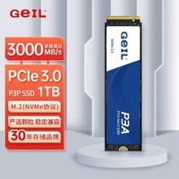 GEIL金邦 1TB SSD固态硬盘 M.2接口PCIe 3.0（NVMe协议）台式机笔记本硬盘  高速3000MB/S P3A系列