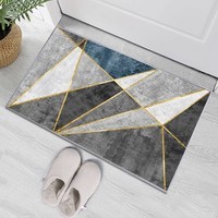 季象入户门地垫家用进门防滑垫子玄关门口脚垫免洗轻奢简约门垫可定制 几何03 40x60 cm