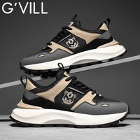 贵之步秋冬季新款软底增高厚底缓震运动鞋男款防滑舒适休闲鞋男鞋 黑色 G002 42 （运动鞋码）