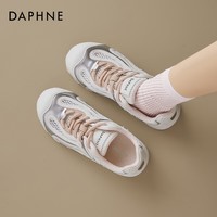 达芙妮蓝色芭蕾德训鞋女2026新款厚底网面阿运动甘鞋休闲防滑 米粉色 35