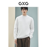 GXG男装 双色圆领毛衣针织衫 冬季新款GEX12029714 白色 S