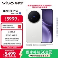 vivo X300 Pro 16GB+512GB 简单白 蔡司2亿APO超级长焦 蓝图影像双芯 5年持久流畅OriginOS 6 AI手机
