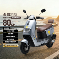 金箭电动摩托车 【硬核全能】凯旋二代电摩外卖电动车成人大功率铅酸电动摩托车通勤两轮电瓶 穆尼灰