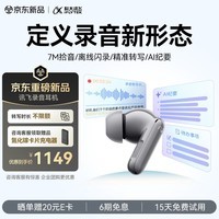 科大讯飞(iFLYTEK)录音耳机星辰灰 入耳式蓝牙耳机 AI会议纪要 智能体耳机 待办整理 免费录音转文字 适配苹果华为