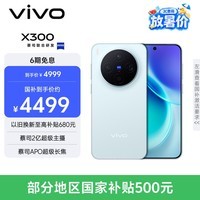 vivo X300 12GB+256GB 自在蓝 蔡司2亿超级主摄 蔡司APO超级长焦 5年持久流畅OriginOS 6 拍照 AI手机
