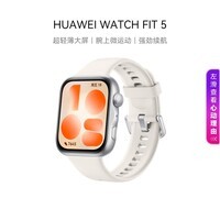 华为（HUAWEI）WATCH FIT 5 铝合金表壳 超轻薄大屏腕上微运动强劲续航华为智能手表新品 悦动白-130mm~210mm
