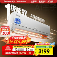格力(GREE)空调 Ai节能王子 新1级能效 变频冷暖自清洁壁挂式卧室挂机 智能省电 风不吹人 国家补贴 以旧换新 1.5匹 一级能效 AI节能王子