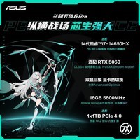 华硕天选6 Pro 国家补贴16英寸高清屏游戏本笔记本电脑(14代i7 16G 1T RTX5060 )青+1号店鼠标垫套装