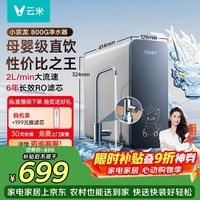 云米（VIOMI）小京龙800G 厨下净水器 6年反渗透RO膜 大通量 0阻垢剂 家用母婴直饮机 净水机MR862-D