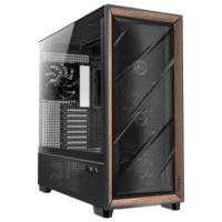 安钛克（Antec）（Antec)FLUX PRO电脑主机箱/胡桃木外观//FLUX风道专利/双温控显示/配6把风扇 /侧装电源/玻璃