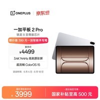 一加平板 2 Pro 13.2英寸平板电脑 国家补贴 骁龙 游戏办公学生平板 16GB+512GB 冰川银 OPPO平板